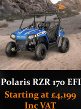Polaris RZR 170 EFI Starting at £4,199  Inc VAT