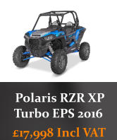 Polaris RZR XP  Turbo EPS 2016  £17,998 Incl VAT